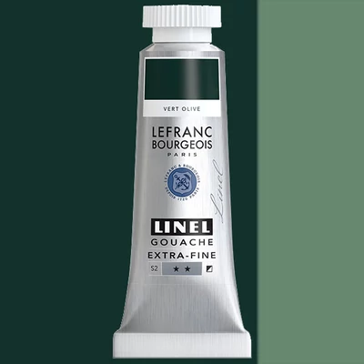 Gvašová farba L&B Linel extra fine, 14 ml - 541, olive green