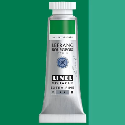 Gvašová farba L&B Linel extra fine, 14 ml - 551, veronese green hue