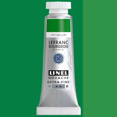 Gvašová farba L&B Linel extra fine, 14 ml - 558, brilliant green