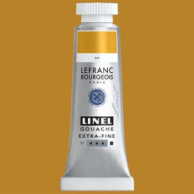 Gvašová farba L&B Linel extra fine, 14 ml - 700, gold