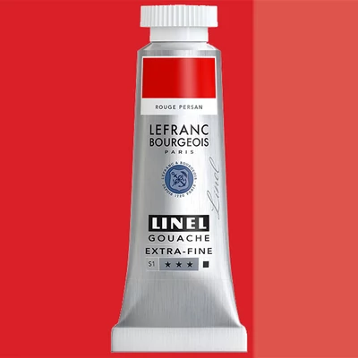 Gvašová farba L&B Linel extra fine, 14 ml - 845, persian red light