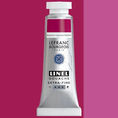 Gvašová farba L&B Linel extra fine, 14 ml - 859, quinacridone magenta