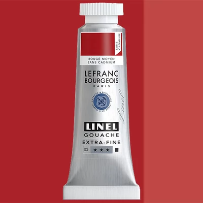 Gvašová farba L&B Linel extra fine, 14 ml - 894, cadmium- free red medium
