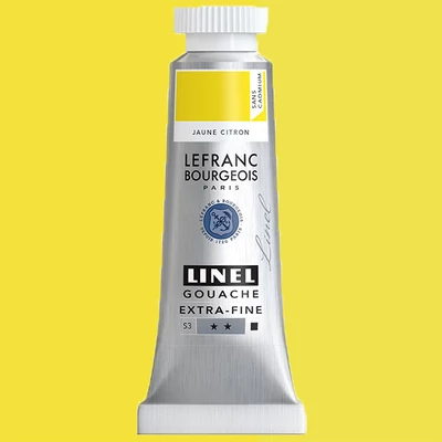 Gvašová farba L&B Linel extra fine, 14 ml - 898, cadmium free- lemon yellow