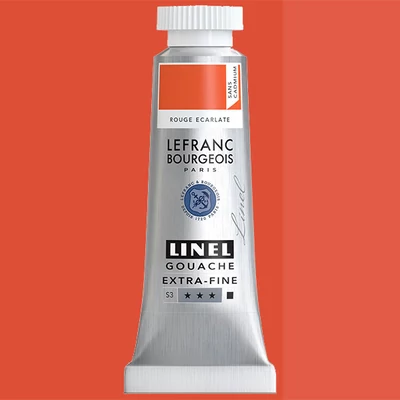 Gvašová farba L&B Linel extra fine, 14 ml - 918, cadmium- free red scarlet