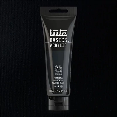 Akrylová farba Liquitex Basics, 118 ml - 244, ivory black