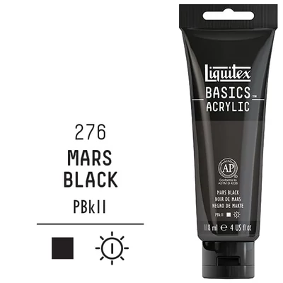 Akrylová farba Liquitex Basics, 118 ml - 276, mars black
