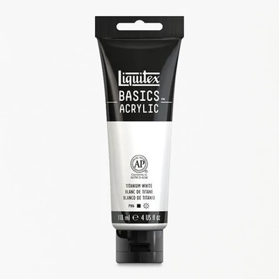 Akrylová farba Liquitex Basics, 118 ml - 432, titanium white