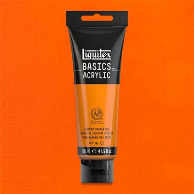 Akrylová farba Liquitex Basics, 118 ml - 720, cadmium orange hue