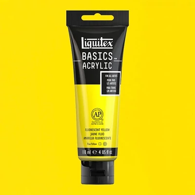Akrylová farba Liquitex Basics, 118 ml - 981, fluorescent yellow