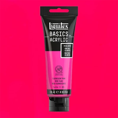Akrylová farba Liquitex Basics, 118 ml - 987, fluorescent pink