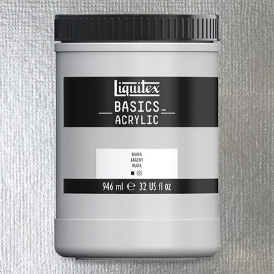 Akrylová farba Liquitex Basics, 946 ml - 052, silver