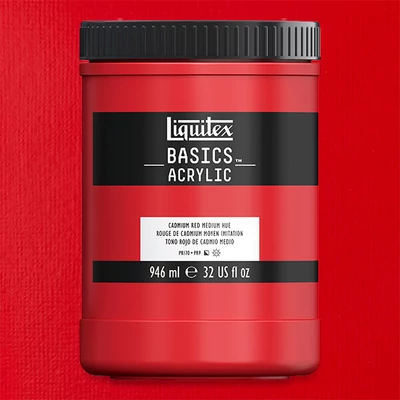 Akrylová farba Liquitex Basics, 946 ml - odtieň 151, cadmium red medium huehue