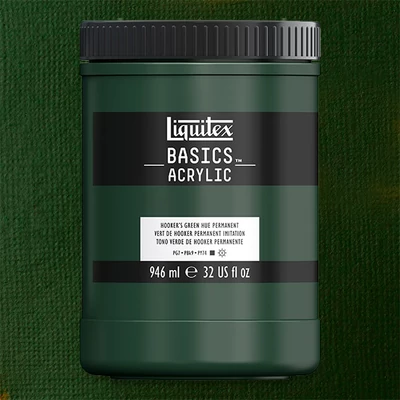 Akrylová farba Liquitex Basics, 946 ml - 224, hooker's green hue permanent