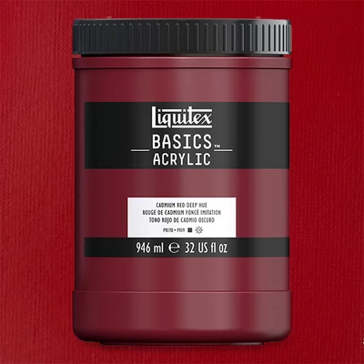 Akrylová farba Liquitex Basics, 946 ml - 311, cadmium red deep hue