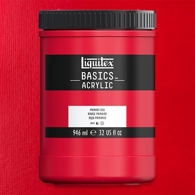 Akrylová farba Liquitex Basics, 946 ml - 415, primary red