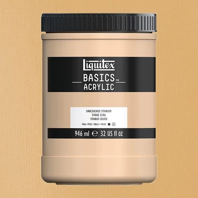 Akrylová farba Liquitex Basics, 946 ml - 434, unbleached titanium