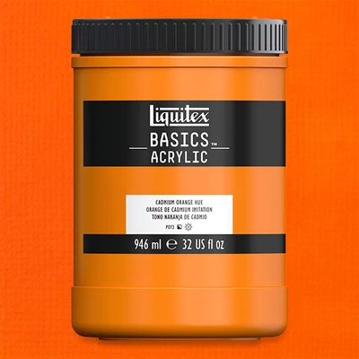 Akrylová farba Liquitex Basics, 946 ml - 720, cadmium orange hue
