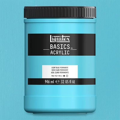 Akrylová farba Liquitex Basics, 946 ml - 770, light blue permanent