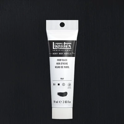 Akrylová farba Liquitex Heavy Body, 59 ml - 244, ivory black čierna