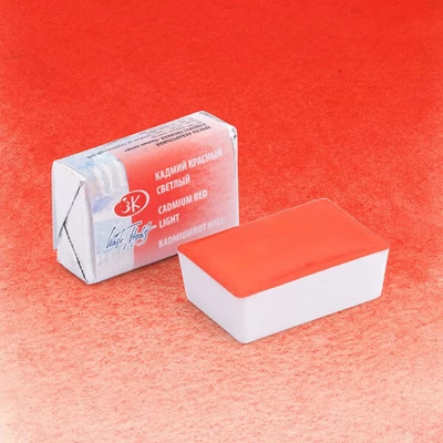 Akvarelová farba v panvičke White Nights, 2,5 ml - 302, cadmium red light
