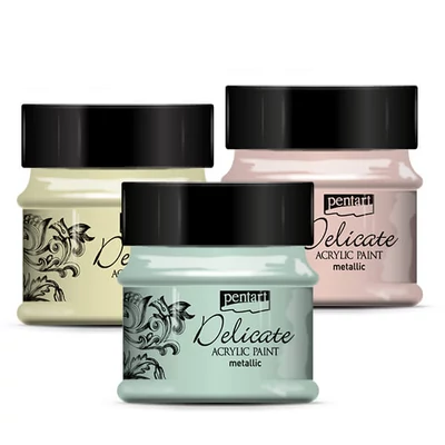 Metalická akrylová farba Delicate, 50 ml - rôzne farby
