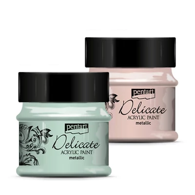 Metalická akrylová farba Delicate, 50 ml - rôzne farby