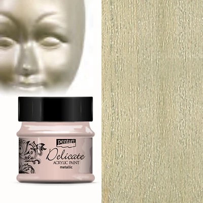 Metalická akrylová farba Delicate, 50 ml - staré zlato