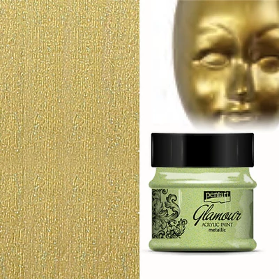 Metalická akrylová farba Glamour, 50 ml - antická zlatá