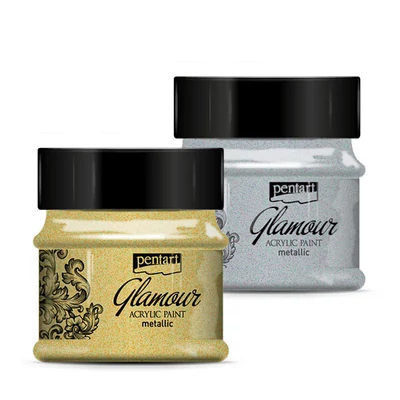 Metalická akrylová farba Glamour, 50 ml - v rôznych farbách
