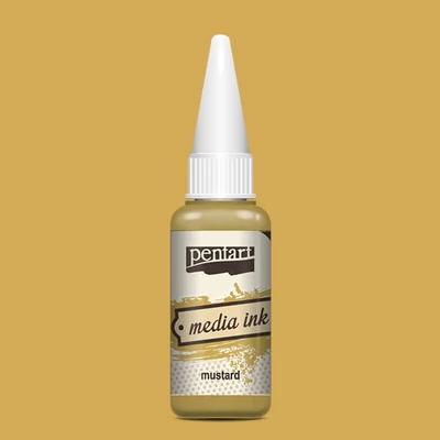 Atramentové farbivo Pentart Media ink, 20 ml - horčica