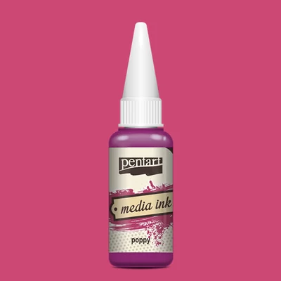 Atramentové farbivo Pentart Media ink, 20 ml - mak
