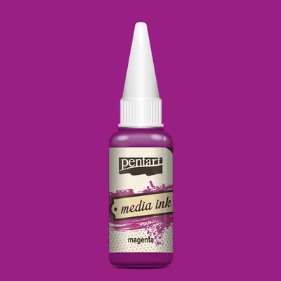 Atramentové farbivo Pentart Media ink, 20 ml - purpurový