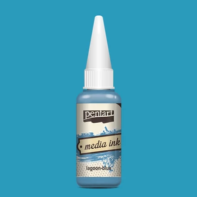 Atramentové farbivo Pentart Media ink, 20 ml - lagoon blue