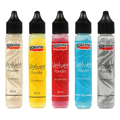 Zamatový prášok, 30 ml - v rôznych farbách