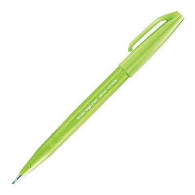 Štetcový popisovač Pentel Brush Sign Pen, SES15C-KX, svetlo zelený