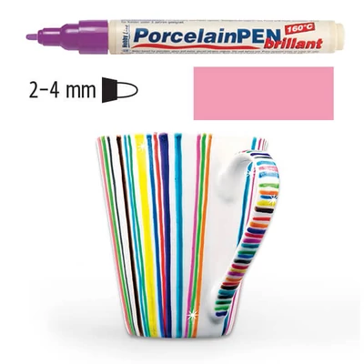 Popisovač na sklo a porcelán, Kreul Classic - 04 ružová