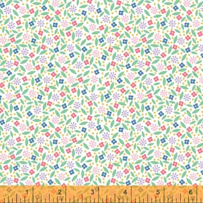 Patchworková tkanina - Windham Fabrics - Enjoy the Ride by Whistler Studios 51997-2 white