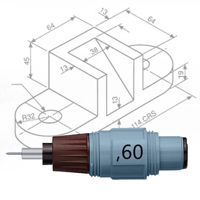 Rysovacia ihla Rotring Isograph  - 0,60 mm