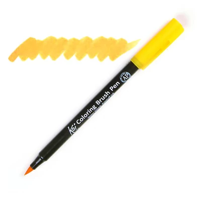 Štetcový popisovač Sakura Koi - 4, deep yellow