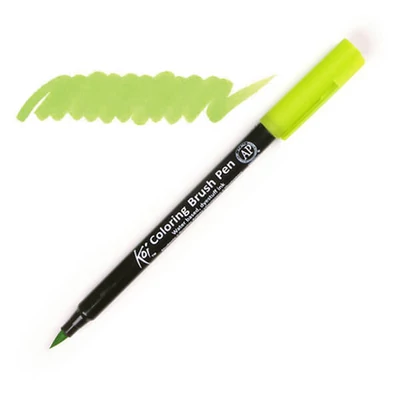 Štetcový popisovač Sakura Koi - 27, yellow green