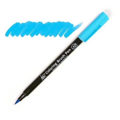 Štetcový popisovač Sakura Koi - 125, sky blue