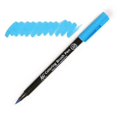 Štetcový popisovač Sakura Koi - 137, aqua blue