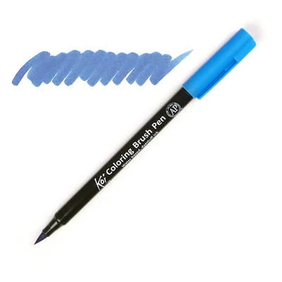 Štetcový popisovač Sakura Koi - 225, steel blue