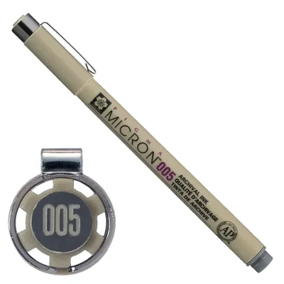 Technické pero Sakura Pigma Micron 005, 0,2 mm - sivé