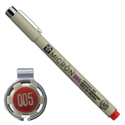 Technické pero Sakura Pigma Micron 005, 0,2 mm - červené