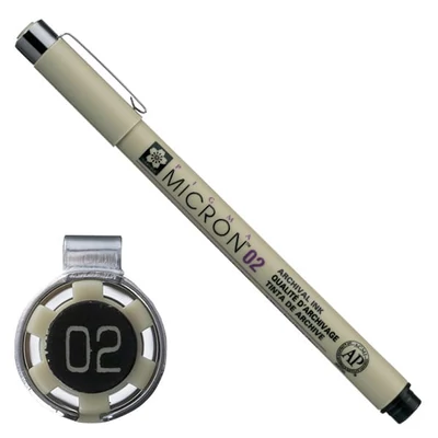Technické pero Sakura Pigma Micron 02, 0,3 mm - čierne