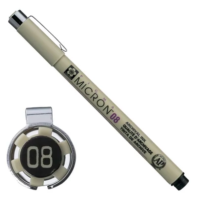 Technické pero Sakura Pigma Micron 08, 0,5 mm - čierne