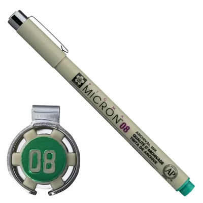 Technické pero Sakura Pigma Micron 08, 0,5 mm - zelené