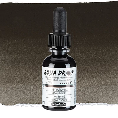 Tekutá akvarelová farba Schmincke Aqua Drop, 30 ml - 780, deep black